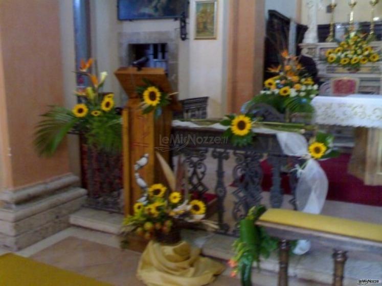 Girasoli per la cerimonia di nozze