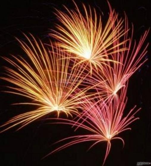 Fuochi d\'artificio per il ricevimento di nozze