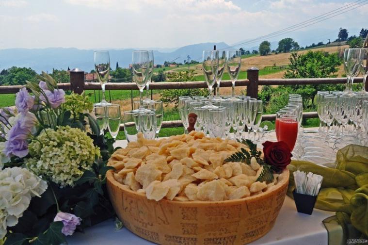 Buffet di matrimonio con bellissima veduta