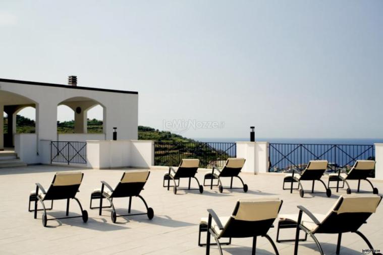 La terrazza dell'hotel