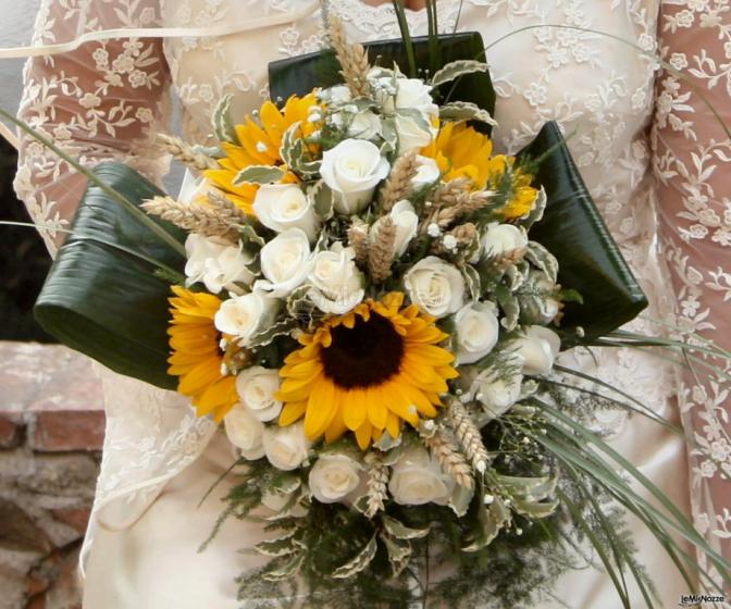 Bouquet con girasoli