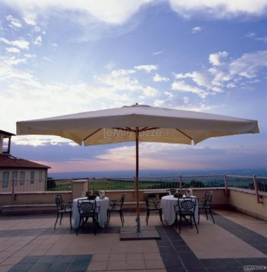 Terrazza per il matrimonio con vista panoramica su Roma