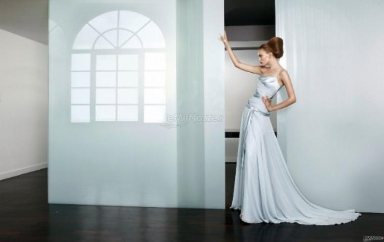 Abito da sposa azzurro