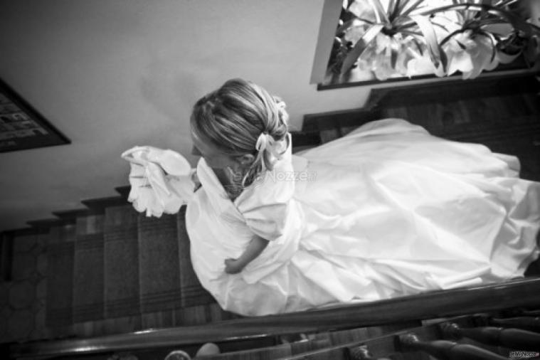 Fotografia della sposa durante il ricevimento di matrimonio