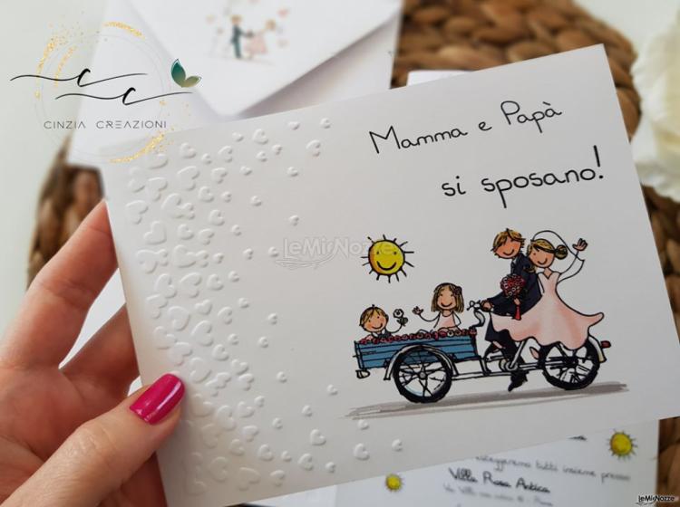 Partecipazioni matrimonio divertente con bambini