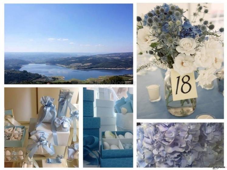 Un matrimonio a tema azzurro realizzato da Verdi Voglie wedding planner