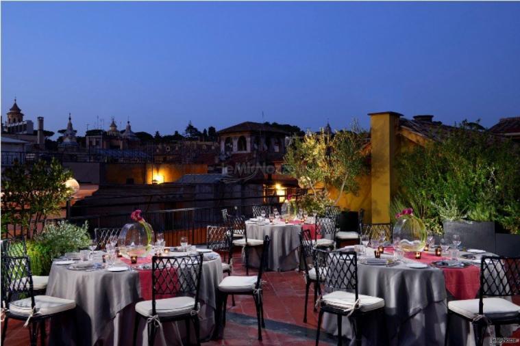 Roof garden per il ricevimento di matrimonio - Residenza di Ripetta