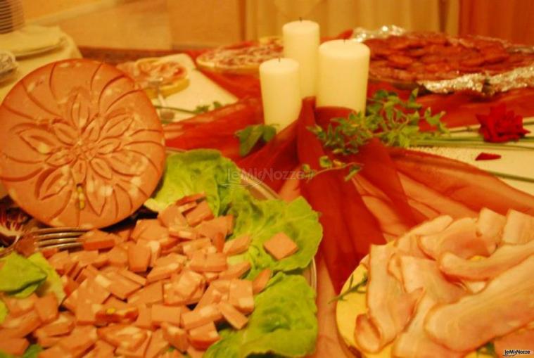 Buffet degli antipasti per il matrimonio al Park Hotel Leon D'Oro