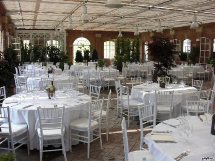 Sala allestita per il ricevimento di matrimonio