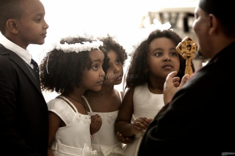 Foto dei paggetti e delle damigelle al matrimonio