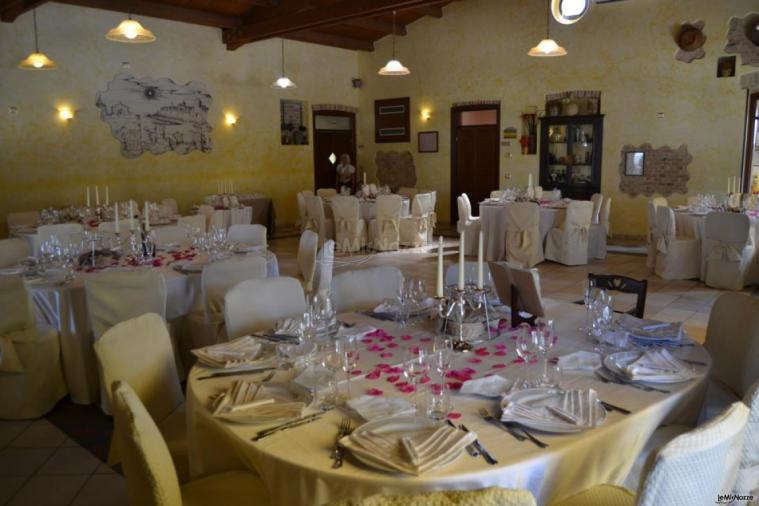 Allestimento per matrimonio nella sala interna