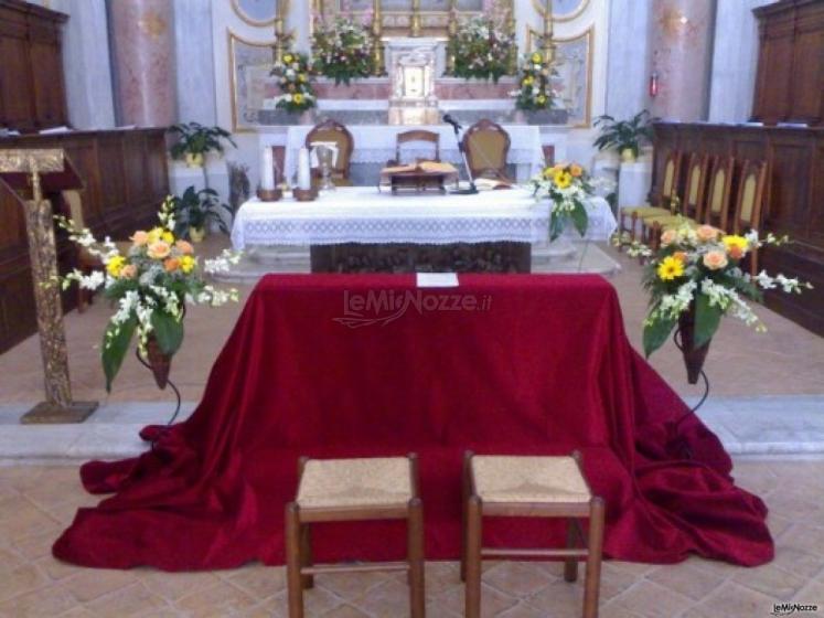 Fiorilandia - Addobbi floreali - Addobbo floreale della chiesa per il matrimonio