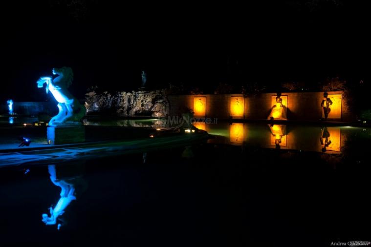 Valle Giulia - Gli esterni della location di notte