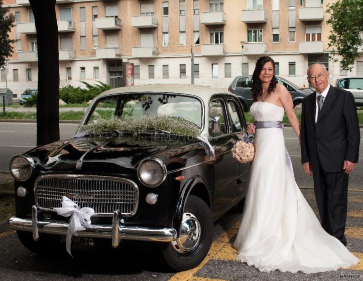 Fiat 1100 bicolore del 1958 per matrimoni a Torino