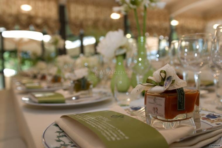 Mise en place verde per il matrimonio