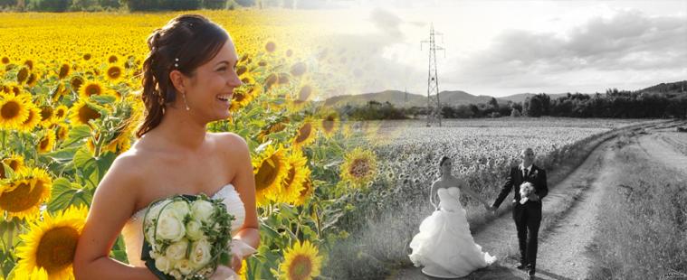 Sposa tra i girasoli