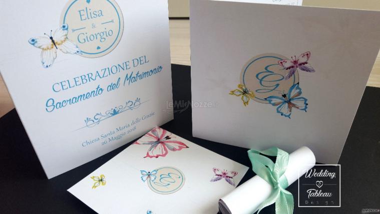 Wedding & Tableau design - Esempio coordinato tema farfalle