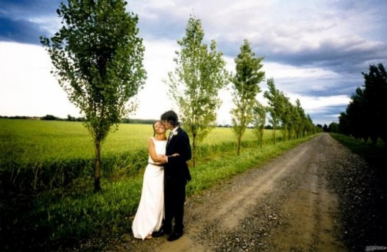 Foto degli sposi durante il matrimonio