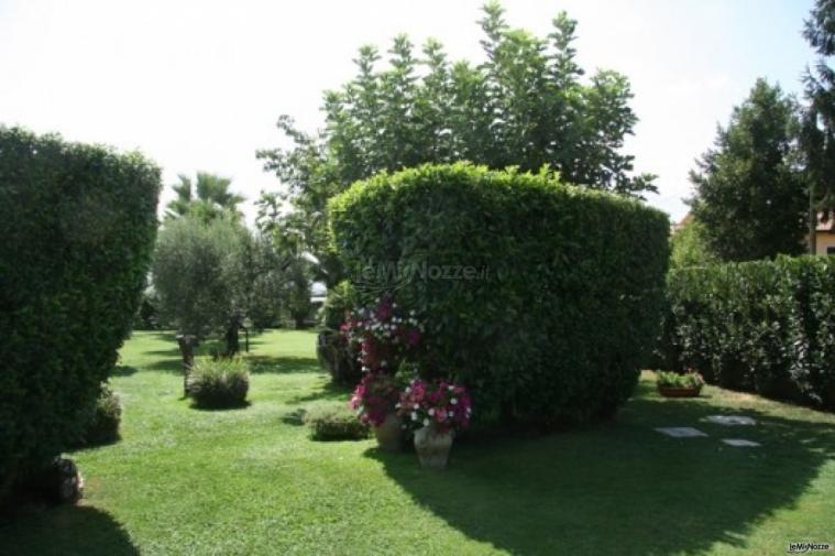 Giardino del ristorante per matrimoni