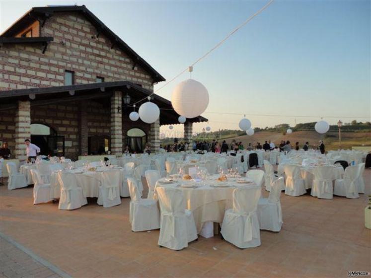 Ricevimento di matrimonio in giardino