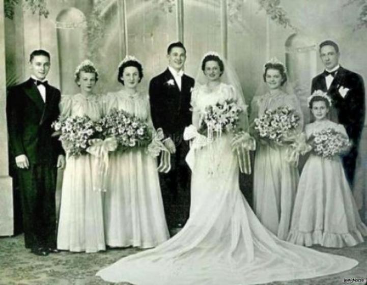 Foto d'epoca di un matrimonio