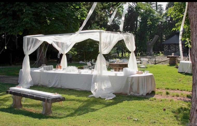 Gazebo per l'antipasto di nozze