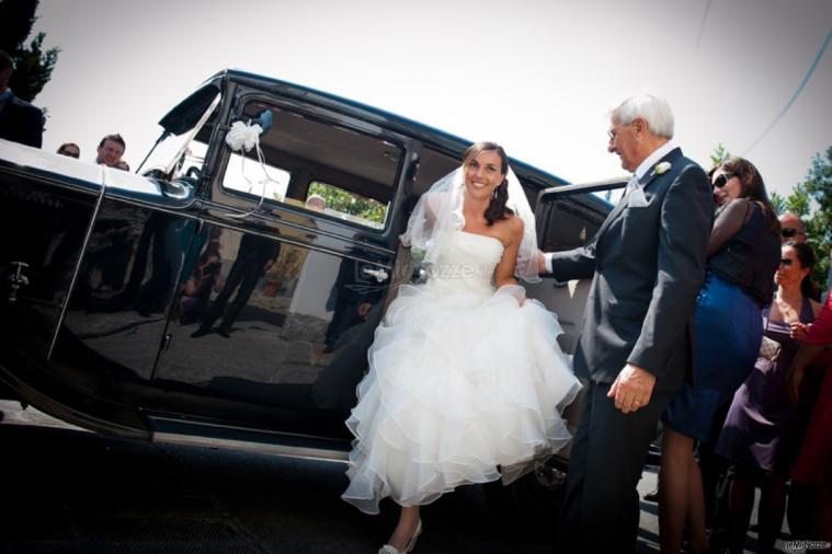 Foto dell'arrivo della sposa in chiesa