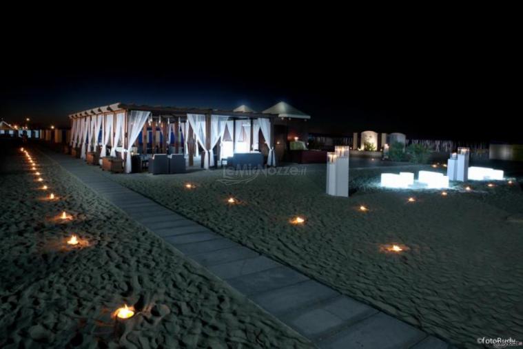 Gazebo allestito per un matrimonio in spiaggia - Il Brigantino Barletta