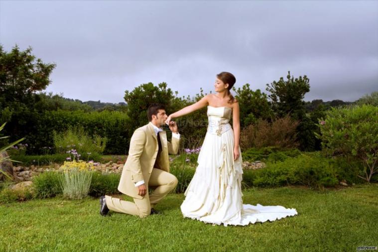 Fotografia romantica degli sposi