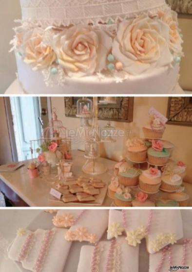 Romantic dessert table