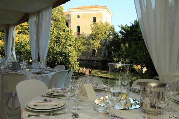 La mise en place presso la Tenuta il Pilaccio nel Cilento