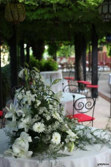 Allestimento floreale per il ricevimento di matrimonio