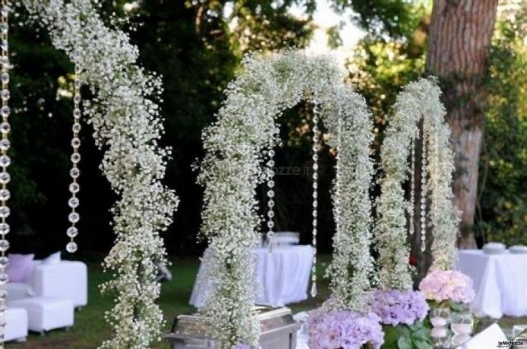 Allestimento floreale del ricevimento di matrimonio