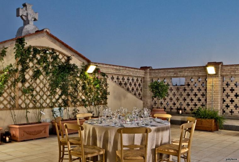 Terrazza per un matrimonio al chiaro di luna