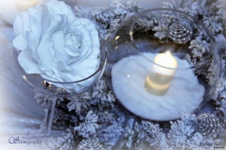 Centrotavola stile invernale per il matrimonio