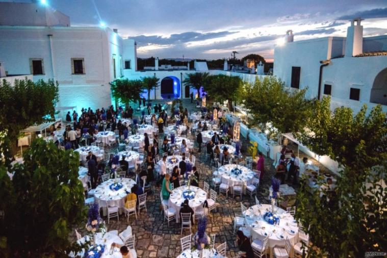 Masseria Montalbano - Vista dall'alto del ricevimento di sera