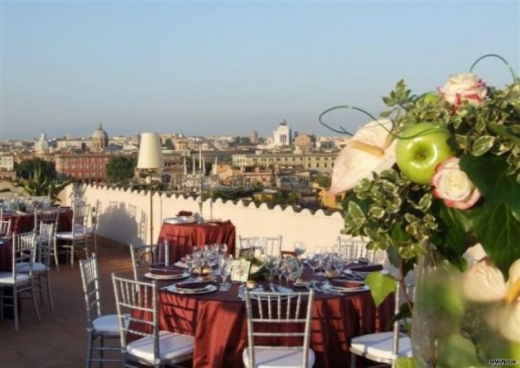 Terrazza panoramica per matrimoni a Roma