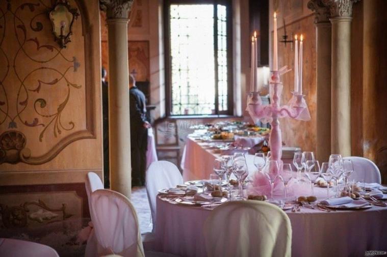 Allestimento in rosa per il matrimonio