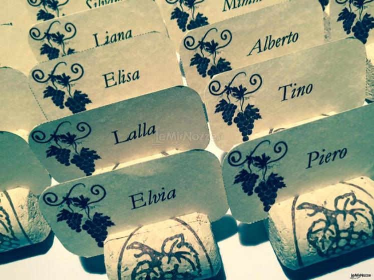 Anna Ubaldeschi Wedding Planner - Escort card nozze tema vino