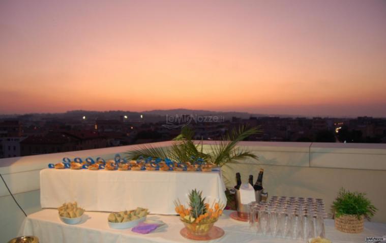 Buffet di matrimonio in terrazza - Hotel Duchi della Rovere