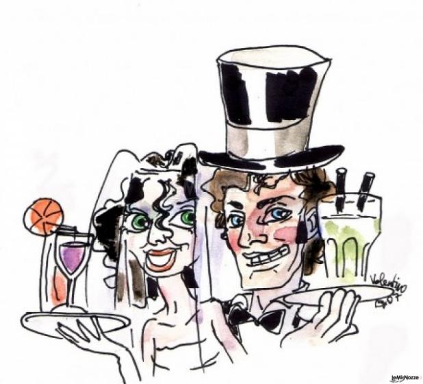 Caricatura degli sposi per il matrimonio a Bologna