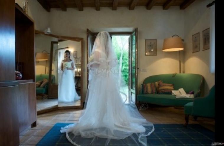 Foto della sposa con l'abito