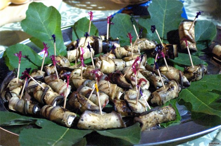 Finger food: bauletti di melanzane alla menta - I Tal Buffet di Marco Farè