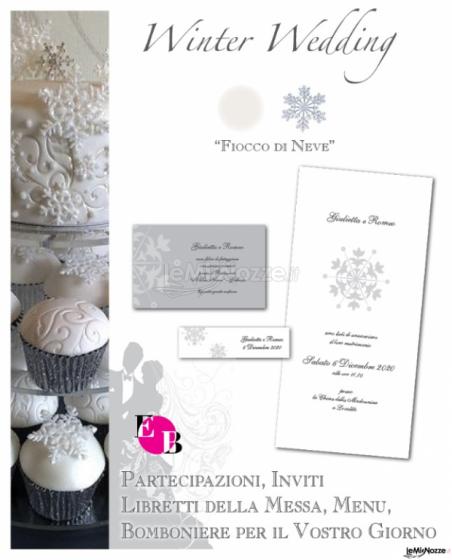 Elisabetta Brustio Grafica creativa - Partecipazioni invernali con il tema fiocchi di neve