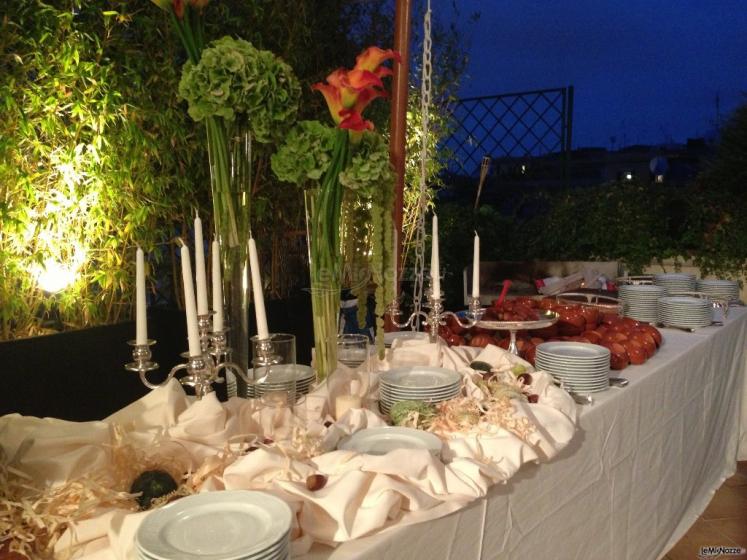 Allestimento del buffet di nozze