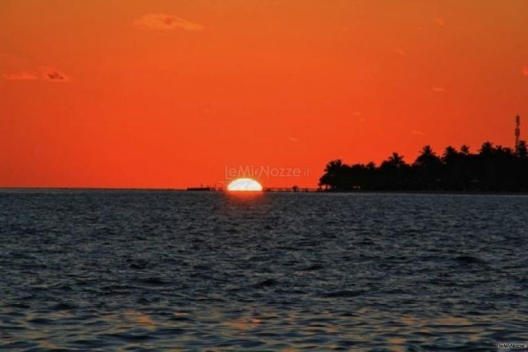 Suggestivo tramonto alle Maldive - Foto scattata in un nostro viaggio