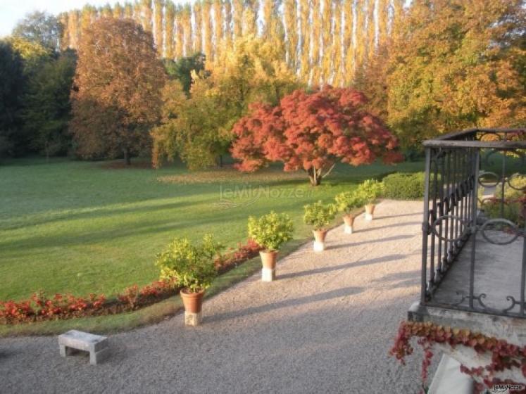 Giardino della villa per matrimoni a Treviso