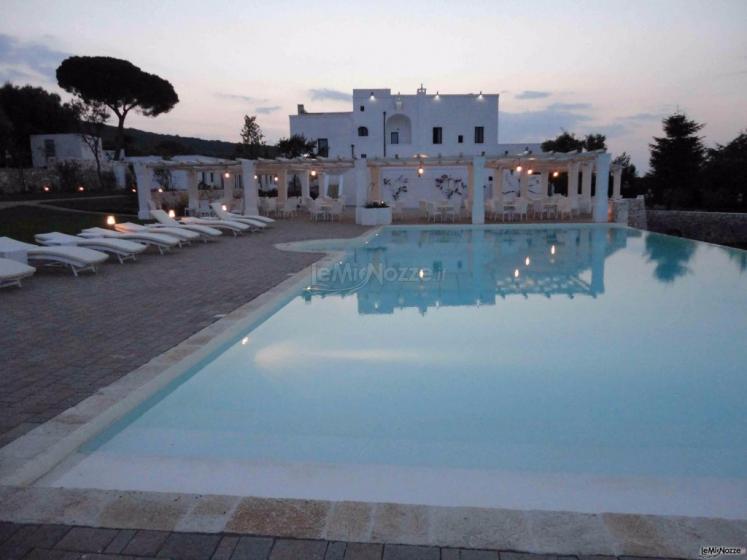 Masseria Santa Teresa - La piscina di sera