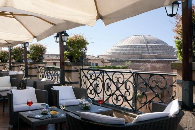 Terrazza panoramica a Roma con vista sul Pantheon