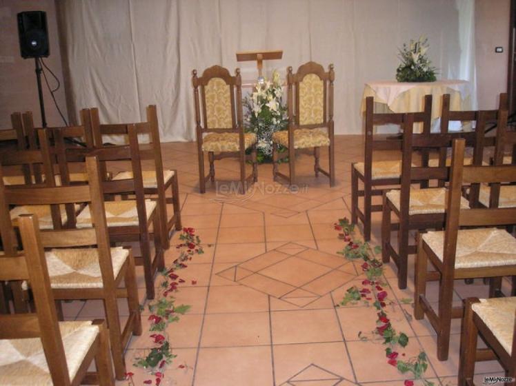 Allestimento della cerimonia di matrimonio